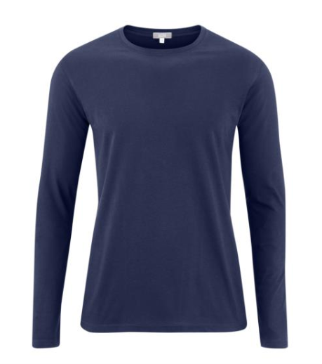 Herenshirt katoendonkerblauw