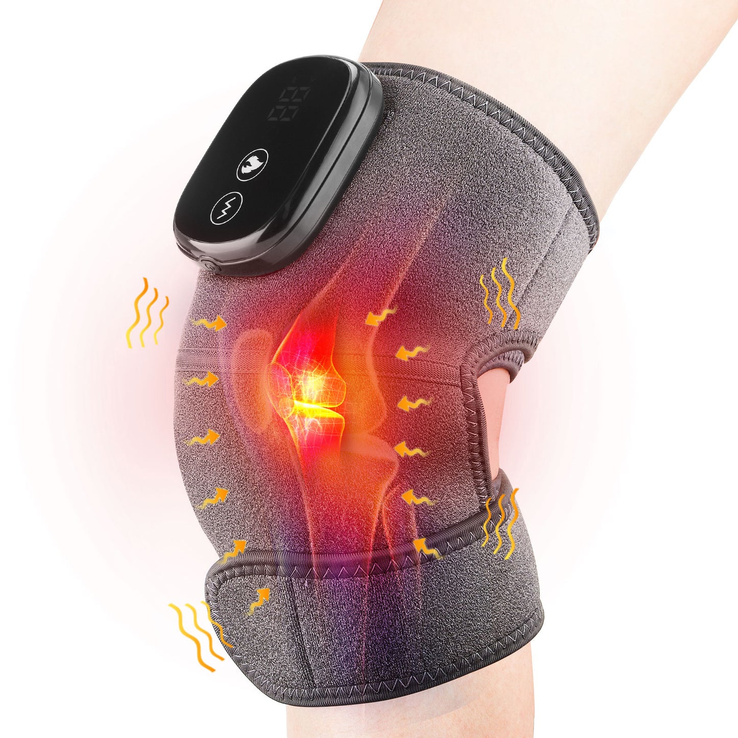 Cross-border 6-speed electric heating knee pad physiotherapy instrument old cold leg joint wormwood hot compress warm heating knee pad factory